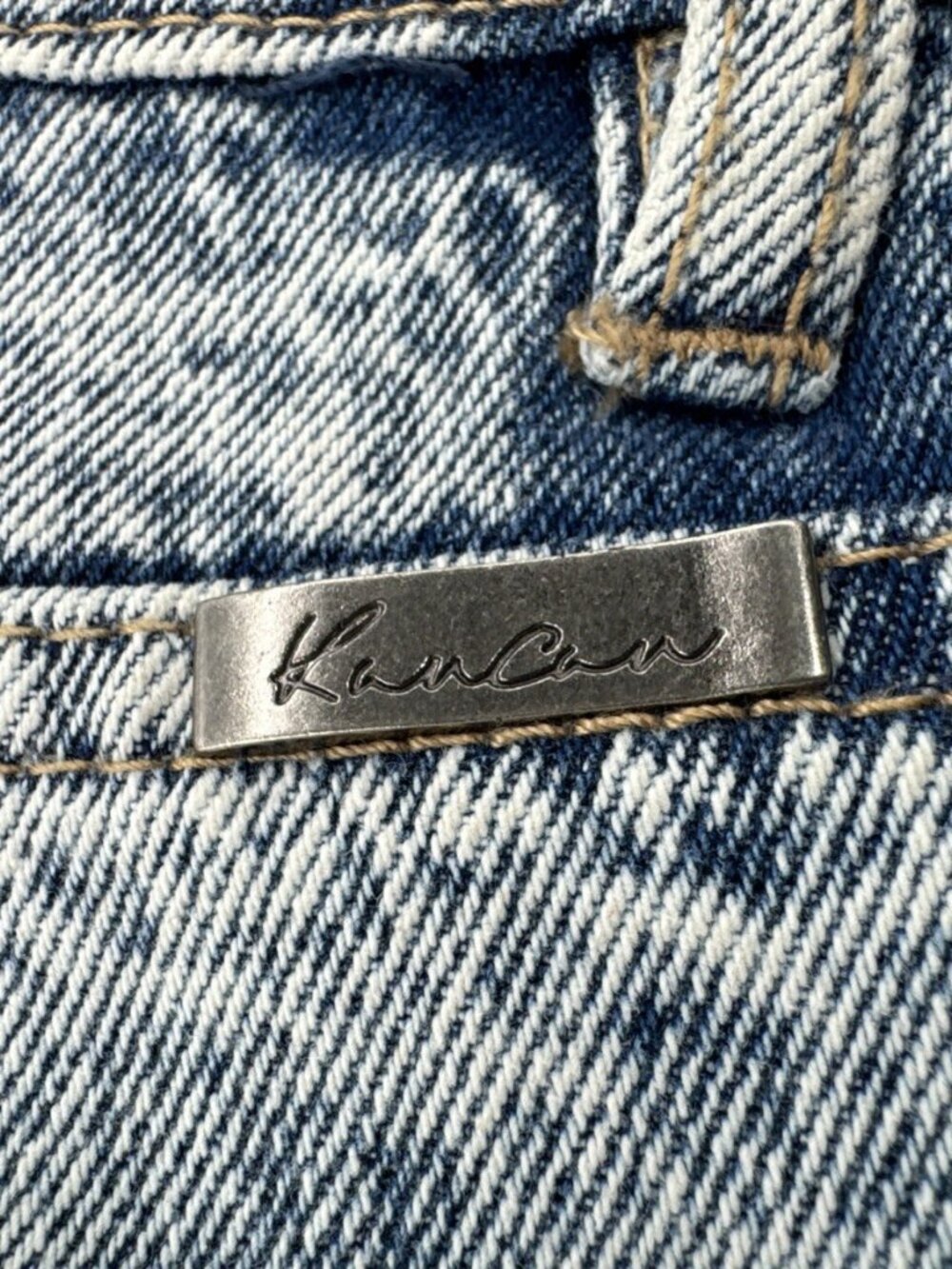 Kancan Womens Jeans 5 26 Acid Wash Denim Ripped Distressed Raw Hem Stretch NEW - Picture 10 of 12